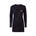 Dame Cardigan V Neck - lang Navy