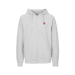 Mens Hoodie W. Zip Lysegrå