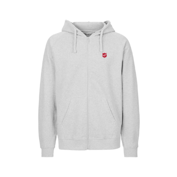 Mens Hoodie W. Zip Lysegrå